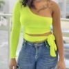 Top asymétrique avec Ceinture