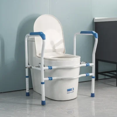 Elderly Mobility Aids Falling Height and Width Bathroom Toilet Safety Rail Tool-free Toilets Rails Rehabilitation Therapy Supply