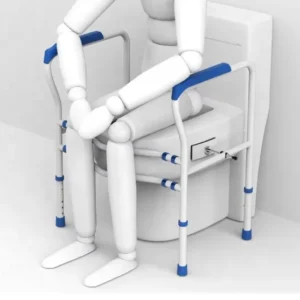 Alternative view of Elderly Mobility Aids Falling Height and Width Bathroom Toilet Safety Rail Tool-free Toilets Rails Rehabilitation Therapy Supply