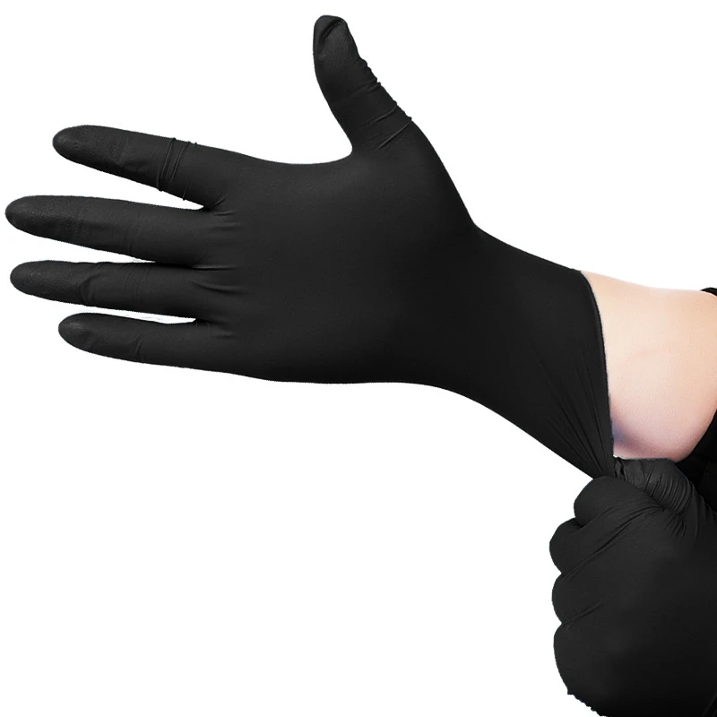 Multi-Functional Waterproof Durable Kitchen Cleaning Gloves Powder-free Blue Black Disposables Work Nitrile Gloves Box of 100 - Image 8