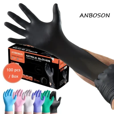 Great Elasticity Nitrile Gloves Disposable Latex Cleaning Gloves Waterproof Rubber Glove For Dishwashing  Tattoo Barber Shop